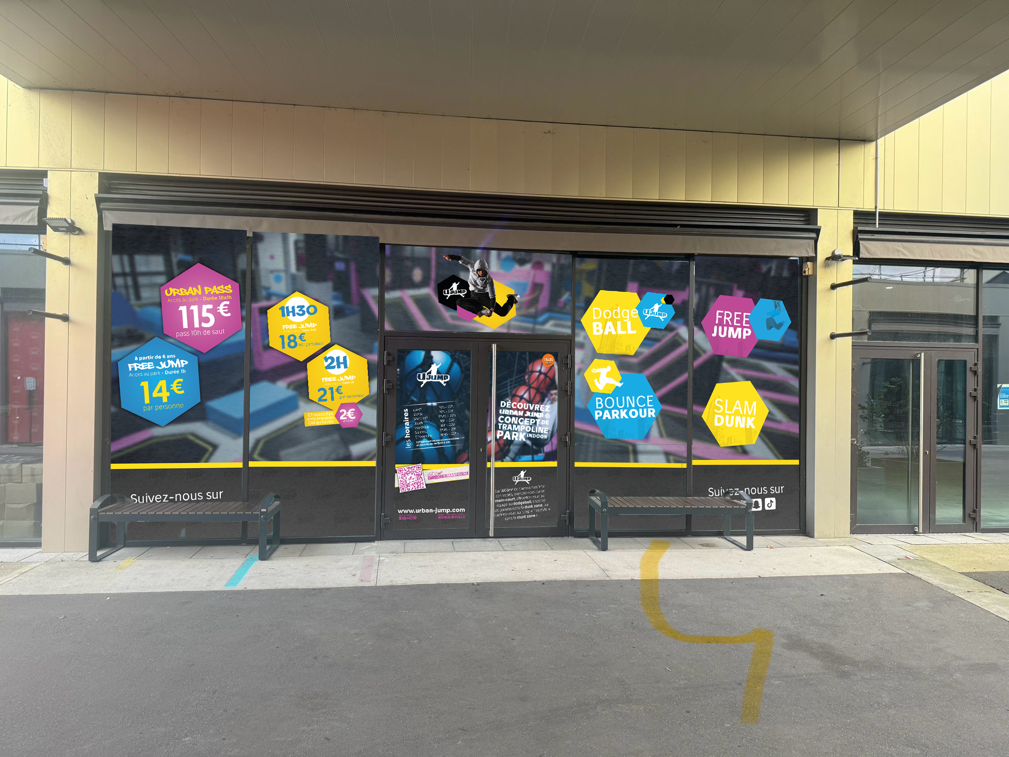 Vitrophanie Urban Jump Romainville 